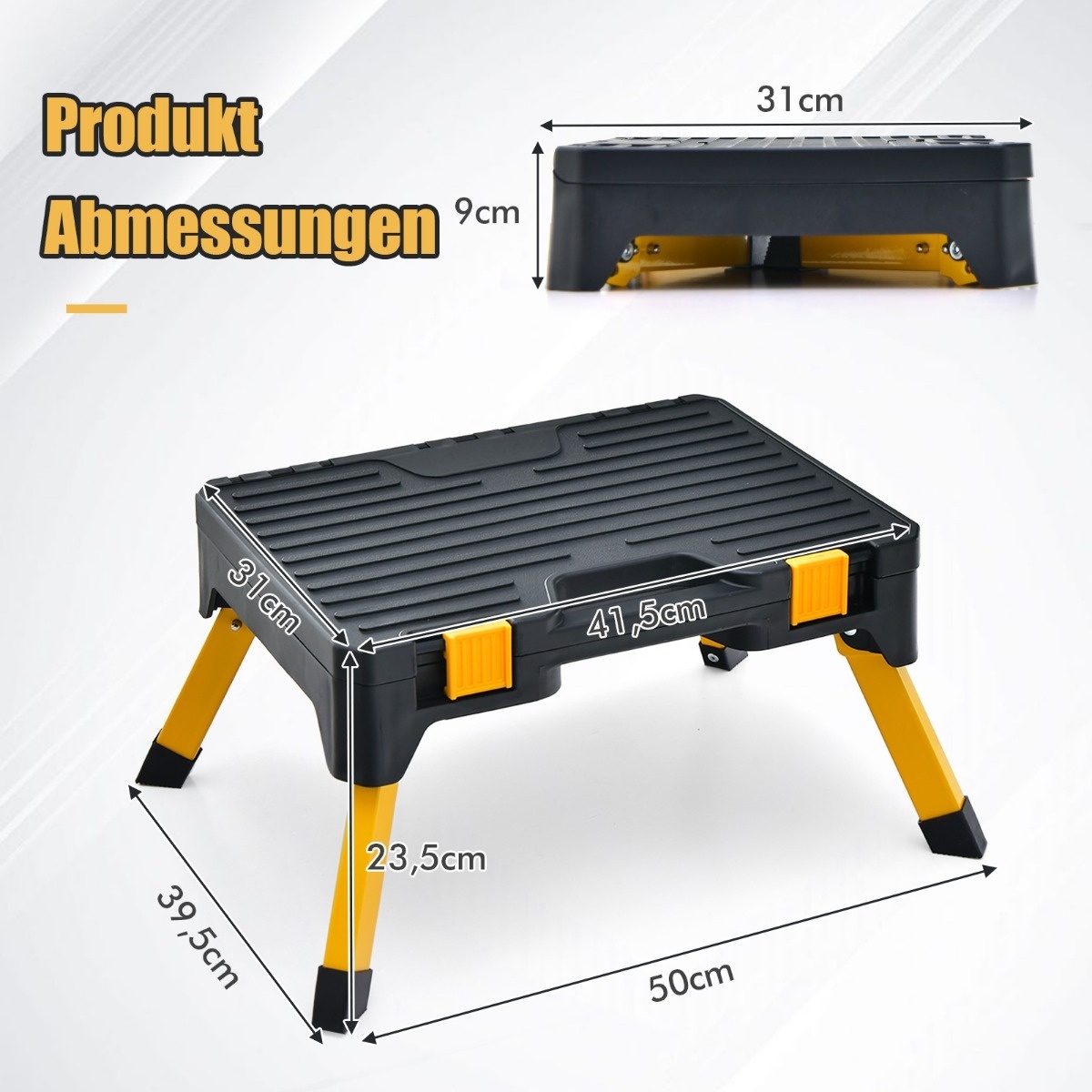 0783501299950 - einstufige Relief-Werkzeugkiste Klapptrittleiter mit breiter Treppe 50 x 395 x 235 cm 0783501299950 - einstufige Relief-Werkzeugkiste Klapptrittleiter mit breiter Treppe 50 x 395 x 235 cm