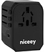 Niceey World Stecker - Universalstecker - Schwarz