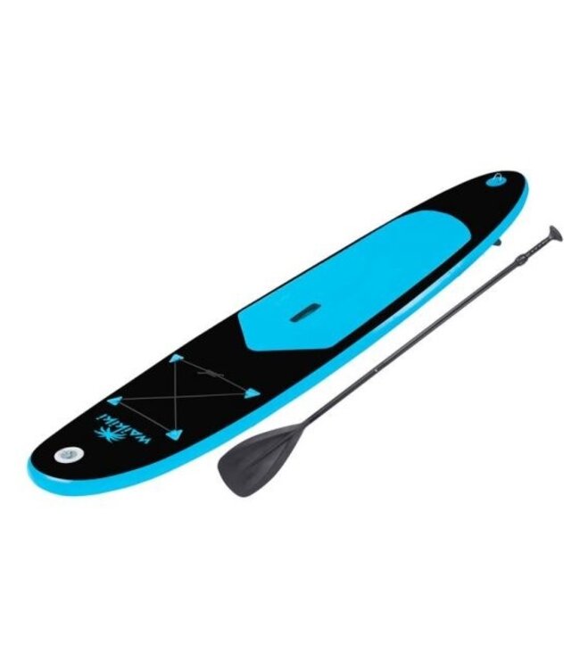 Wakiki SUP Aufblasbares Stand Up Paddel Board Blau/Schwarz Premium