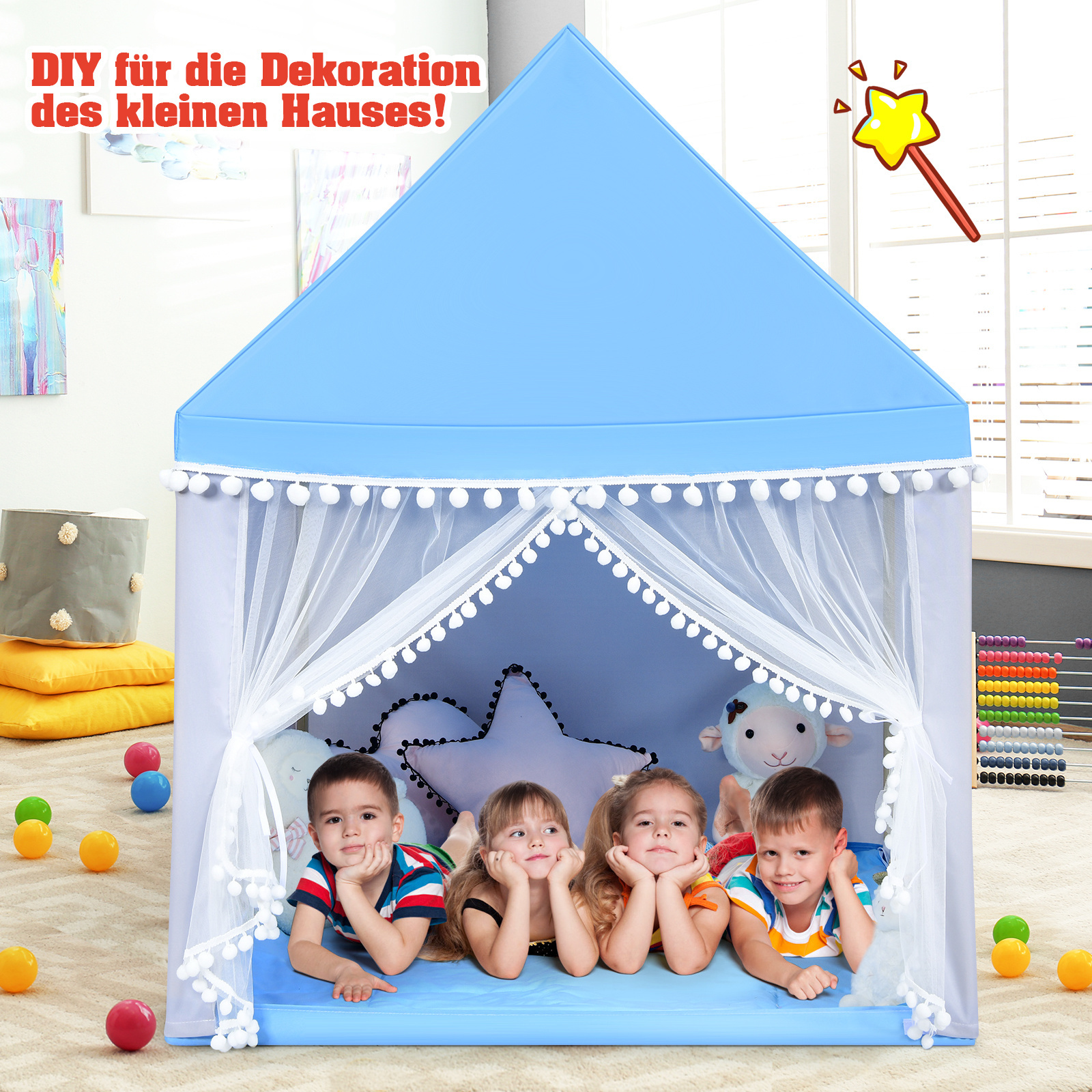 Ihre  günstig Kaufen-Küste Kinderzelt Spielhaus Kinderspielhaus Prinzessin Prinzessin Kinderspielzelt Blau. Küste Kinderzelt Spielhaus Kinderspielhaus Prinzessin Prinzessin Kinderspielzelt Blau <![CDATA[Ihre Kinder werden dieses Spielhaus bestimmt lieben! Genau wie 