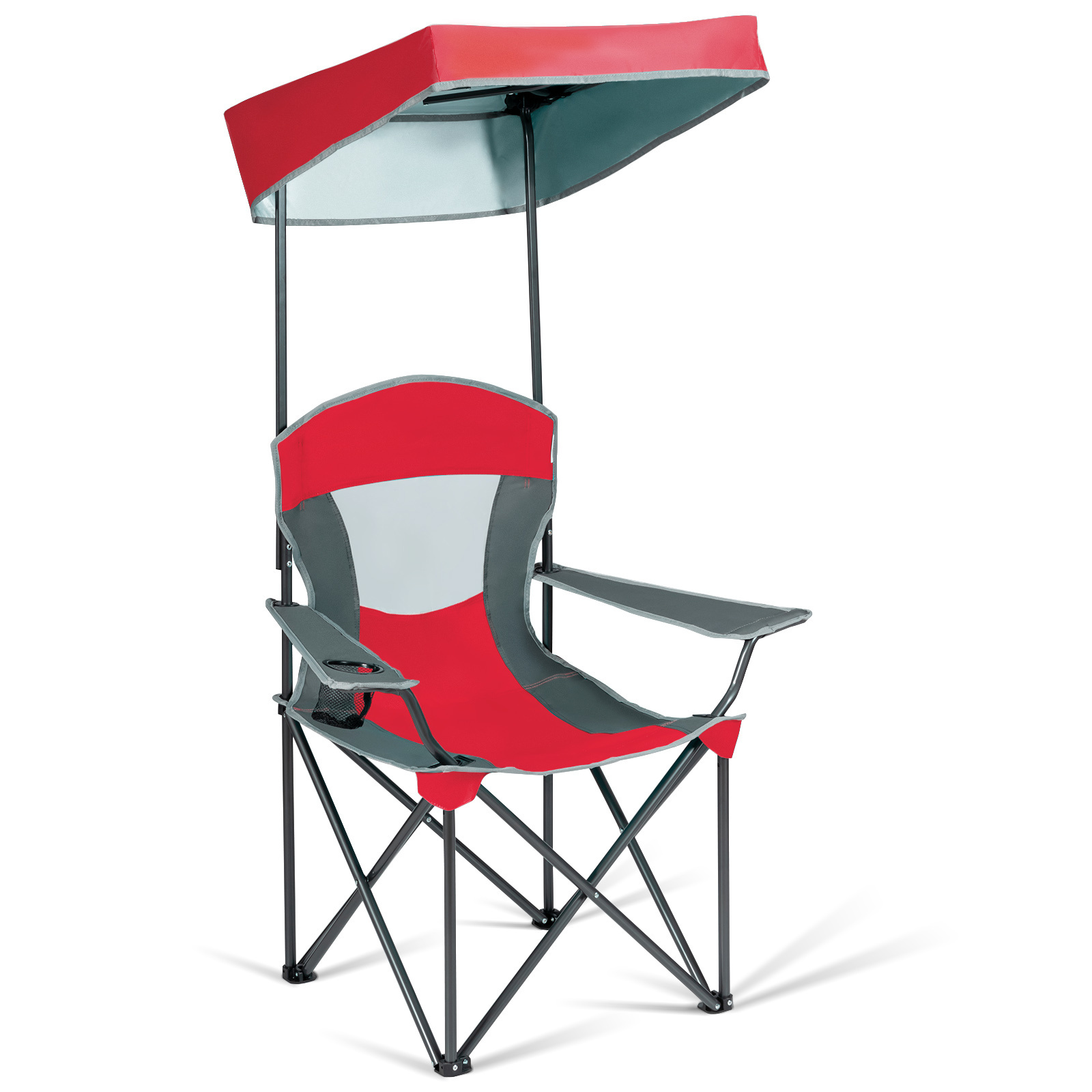 0736542320756 - Campingstuhl mit Sunroed Outdoor Stuhl Clover Cooler mit Sonnenschirm 90 x 72 x 150 cm rot 0736542320756 - Campingstuhl mit Sunroed Outdoor Stuhl Clover Cooler mit Sonnenschirm 90 x 72 x 150 cm rot