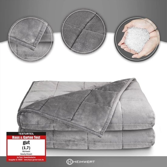 8715349200111 - Heimwert Gewichtsdecke 6KG - Gewichtsdecke - Entspannung - Tieferer Schlaf - Anti-Allergie-Material - Grau 8715349200111 - Heimwert Gewichtsdecke 6KG - Gewichtsdecke - Entspannung - Tieferer Schlaf - Anti-Allergie-Material - Grau
