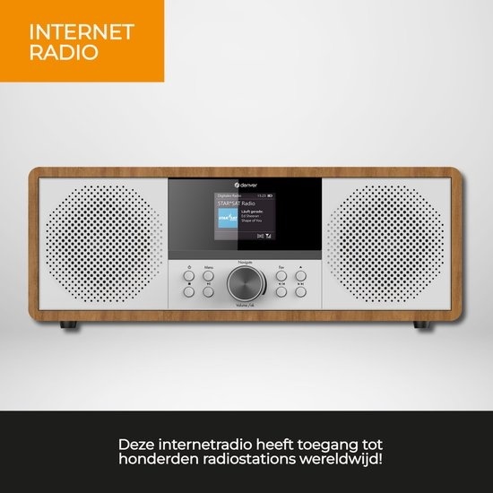 5706751063237 - MIR-270DW Internet CD-Radio Internet DAB+ UKW AUX Bluetooth® CD USB WLAN Internetradio Holz (dunkel)