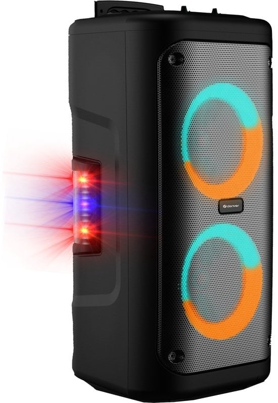 5706751063961 - Karaoke Set inkl Mikrofon - Disco Lights - Bluetooth Lautsprecher Party Box - Micro SD   USB   AUX - TSP353 - Schwarz