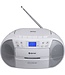 Denver TDC-280 - Boombox - DAB - FM - Radio - CD-Player - Kassette - AUX-Eingang - Uhr - Wecker - Weiß