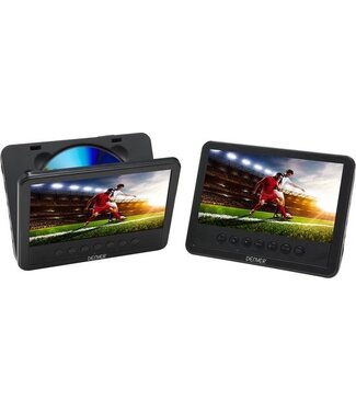 Denver Denver Tragbarer DVD-Player für das Auto - 7 Zoll - 2 Bildschirme - inkl. Kopfstützenhalterung - MTW756TWIN