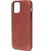 DECODED Leather Back Cover - iPhone 12 Pro Max - Hochwertiges europäisches Leder - Hülle mit Metallknöpfen - Apple's Magnetic Technology - Braun