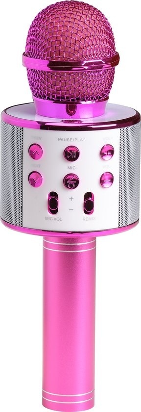 Aux Bluetooth günstig Kaufen-Denver Karaoke-Mikrofon Bluetooth - Drahtlos - Karaoke-Set - Eingebauter Lautsprecher - AUX - MicroSD - KMS20 - Pink. Denver Karaoke-Mikrofon Bluetooth - Drahtlos - Karaoke-Set - Eingebauter Lautsprecher - AUX - MicroSD - KMS20 - Pink <![CDATA[Bringen Sie