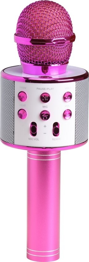 Bluetooth Aux günstig Kaufen-Denver Karaoke-Mikrofon Bluetooth - Drahtlos - Karaoke-Set - Eingebauter Lautsprecher - AUX - MicroSD - KMS20 - Pink. Denver Karaoke-Mikrofon Bluetooth - Drahtlos - Karaoke-Set - Eingebauter Lautsprecher - AUX - MicroSD - KMS20 - Pink <![CDATA[Bringen Sie