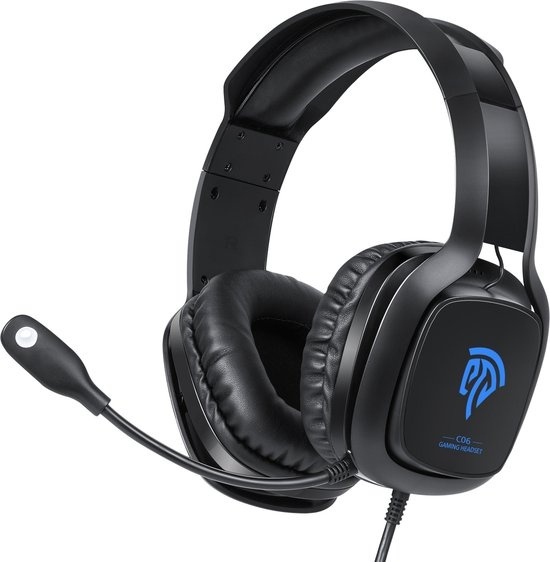 Blue Q günstig Kaufen-EasySMX C06-Blue Over-Ear Gaming-Headset - Schwarz/Blau. EasySMX C06-Blue Over-Ear Gaming-Headset - Schwarz/Blau <![CDATA[Das C06-Headset von EasySMX ist das ideale Headset für jeden Gamer. Mit seiner großen Reichweite, den feinen Details und der bequem