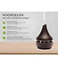 The Care Store Luftbefeuchter - Inkl. Fernbedienung und USB-Adapter - 300ml - 7 Farben LED/Umgebungslicht - Dunkle Holz-Optik