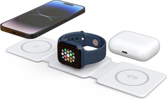 Wireless Adapter günstig Kaufen-Wurk - 3-in-1 Wireless Charger - Inklusive Schnellladeadapter - Faltbar - Geeignet für iPhone & Android - 15W. Wurk - 3-in-1 Wireless Charger - Inklusive Schnellladeadapter - Faltbar - Geeignet für iPhone & Android - 15W <![CDATA[Suchen 