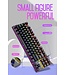 XUNFOX K80 RGB mechanische 87Tasten TKL Gaming-Tastatur - Windows/Mac Spiele-Tastatur - blauer Schalter - Mechanische Tastatur - QWERTY - Anti-Ghosting Spiele-Tastaturen - Gelb/Weiß