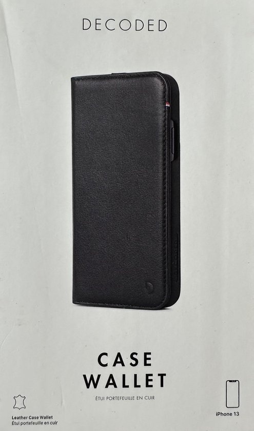 Book One günstig Kaufen-Apple iPhone 13 Case - Decoded - Case Wallet Series - Echtes Leder Bookcase - Schwarz - Case geeignet für Apple iPhone 13. Apple iPhone 13 Case - Decoded - Case Wallet Series - Echtes Leder Bookcase - Schwarz - Case geeignet für Apple iPhone 13 