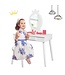 Coast Kinder Eitelkeit Make-up Schminktisch Prinzessin Schminktisch & Stuhl mit Schublade und weichen Hocker für kleine Mädchen Weiß
