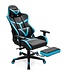 Coast Gaming Chair Ergonomischer PC-Stuhl mit Kopf- und Lendenstütze Blau