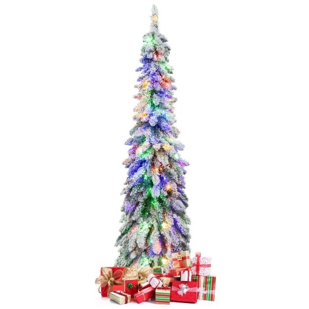 Licht LED günstig Kaufen-Coast 150 cm hoher künstlicher Weihnachtsbaum Beflockter Weihnachtsbaum mit 334 PVC-Zweigen 150 LED-Lichter 2 Lichtfarben Timer und 11 Modi. Coast 150 cm hoher künstlicher Weihnachtsbaum Beflockter Weihnachtsbaum mit 334 PVC-Zweigen 150 LED-Lich