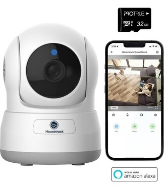 ProTrue Housetrack Überwachungskamera - IP-Kamera - Innenraumkamera - HD-Kamera - 360° Home Security Camera