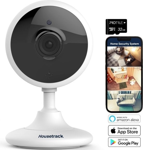 WiFi/Smart günstig Kaufen-Housetrack Sicherheitskamera 1080P - IP-Überwachungskamera mit App - Wifi Sicherheitskamera - Smart Home - Kamera Sicherheit im Innenbereich. Housetrack Sicherheitskamera 1080P - IP-Überwachungskamera mit App - Wifi Sicherheitskamera - Smart Hom