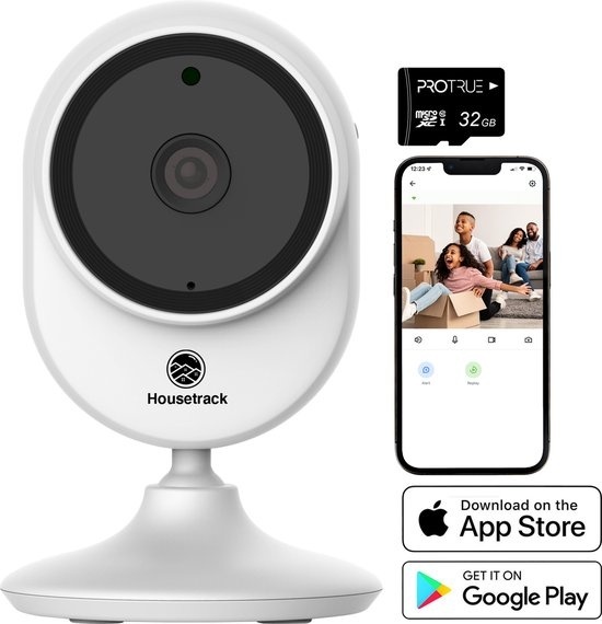 Smart günstig Kaufen-Housetrack Überwachungskamera 1080P - IP Sicherheitskamera mit App - Wifi Sicherheitskamera - Smart Home - Kamera Sicherheit im Innenbereich. Housetrack Überwachungskamera 1080P - IP Sicherheitskamera mit App - Wifi Sicherheitskamera - Smart Hom
