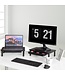 Auronic Monitorständer - Monitoraufsteller - Bildschirmaufsteller - 2 Stück - verstellbar - 37 x 23,5 x 10 cm - Metall - Schwarz