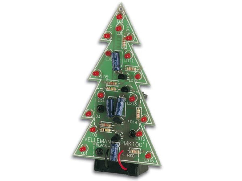 sehr günstig Kaufen-Velleman Mini Kits Weihnachtsbaum mit blinkenden LEDs. Velleman Mini Kits Weihnachtsbaum mit blinkenden LEDs <![CDATA[Noch nie war Weihnachten so gemütlich! 16 blinkende LEDs.Technische Daten: * sehr geringer Stromverbrauch: max. 4mA * Stromversorgung: 9