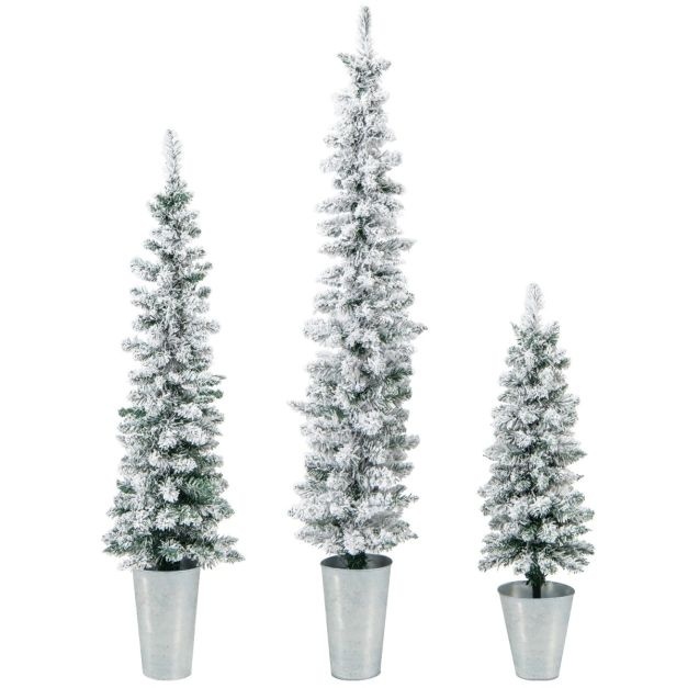 Weihnacht aus günstig Kaufen-Weihnachtsbaum-Set Künstliche Weihnachtsbäume im 3er-Pack Flauschige Weihnachtsbäume mit 120/140/160 Zweigspitzen und zementgefüllten Metalltrommeln. Weihnachtsbaum-Set Künstliche Weihnachtsbäume im 3er-Pack Flauschige Weihna