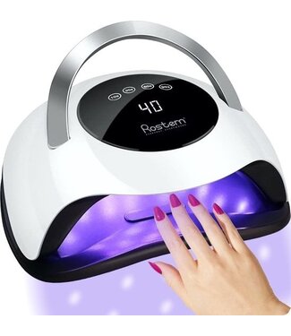 Rostem Rostem 120 Watt UV-LED-Nageltrockner - Nagellampe - perfekt gehärteter Nagelgel-Lack - LED-Lampe - langes Kabel - weiß