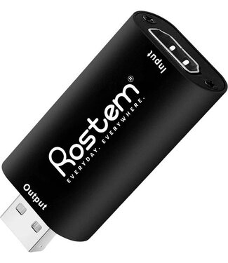 Rostem Rostem Capture Card HDMI zu USB - Video Game Capture geeignet für PlayStation, Xbox, Nintendo, Windows, MAC - Game Capture