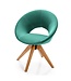 Accent Chair 360 Grad Drehstuhl gepolstert mit Massivholzbeinen Esszimmerstuhl Samt-Drehstuhl Rosa/Grau/Blau/Grün