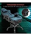 LifeGoods AlphaX Game Chair - Bürostuhl mit Fußstütze - verstellbar - Kunstleder - Schwarz