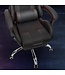 LifeGoods AlphaX Game Chair - Bürostuhl mit Fußstütze - verstellbar - Kunstleder - Schwarz