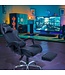 LifeGoods AlphaX Game Chair - Bürostuhl mit Fußstütze - verstellbar - Kunstleder - Schwarz