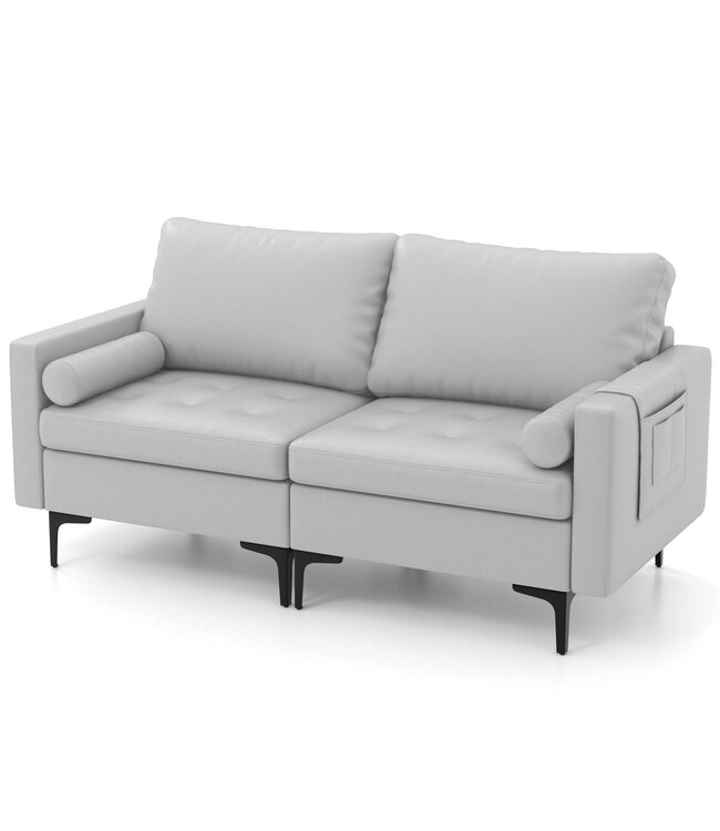 Coast 2-Sitzer Sofa Loveseat - dicke Kissen - 172 x 78 x 80 cm - Grau