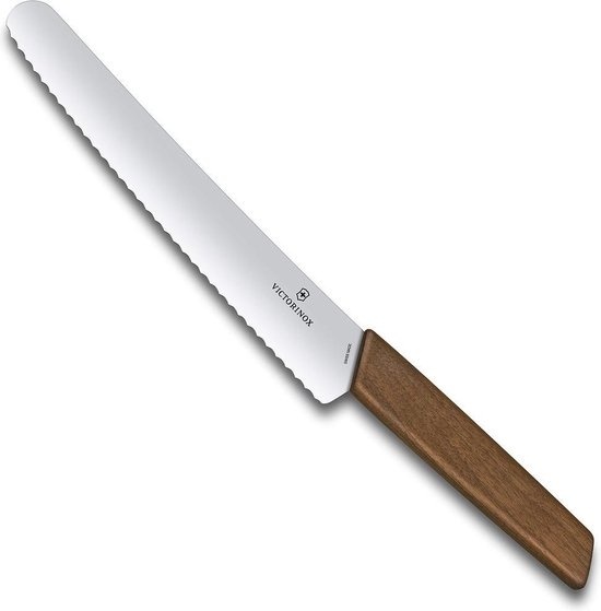 KLINGE günstig Kaufen-Victorinox Swiss Modern Bäckermesser 22cm.. Victorinox Swiss Modern Bäckermesser 22cm. <![CDATA[Das Victorinox Swiss Modern Bakery Knife hat eine 22 cm lange Klinge. Die Klinge ist rasiermesserscharf und hat einen großen Wellenschliff. So schne