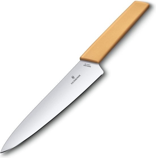hier um günstig Kaufen-Victorinox Swiss Modern Meat Knife - 19cm - Edelstahl/PP - Honiggelb. Victorinox Swiss Modern Meat Knife - 19cm - Edelstahl/PP - Honiggelb <![CDATA[Das Victorinox Swiss Modern honiggelbe Fleischmesser ist ideal zum Tranchieren von Fleisch geeignet. Schnei