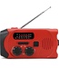 Denver Notfall-Radio - Solar-Powerbank - FM-Radio - Notfall-Kit - Taschenlampe - Aufziehen - SOS-Taste - Solar-Powerbank - SCR2000 - Rot