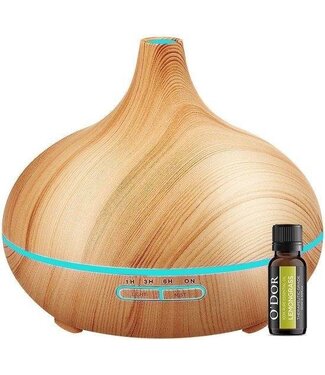 LifeGoods LifeGoods Aroma Diffusor 300ML für Aromatherapie - Holzmaserung Holz Design