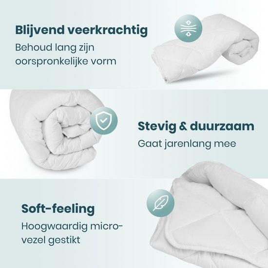 8717456004866 - Luxuriöse ultraweiche Bettdecke 140 x 220 - Hotelqualität - Einzelbettdecke - Anti-Allergie - Ganzjährig - für das ganze Jahr geeignet 8717456004866 - Luxuriöse ultraweiche Bettdecke 140 x 220 - Hotelqualität - Einzelbettdecke - Anti-Allergie - Ganzjährig - für das ganze Jahr geeignet