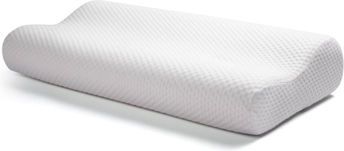 Autositzkissen,Ergonomisches günstig Kaufen-Fuegobird Memory Foam Waves Contour Pillow gegen Nackenschmerzen - Ergonomisches orthopädisches Kissen - für Kopf, Nacken und Schultern - Schlafzimmerkissen - Schlafkissen - Memory Foam - Optimale Unterstützung - 60x40cm - Besserer Nachtsch