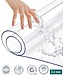 HOMEWELL Tischschutz Transparent Glas Klar 100x200cm - Transparente Tischdecke - Tischtuch - Rutschfest und hitzebeständig - 2,2 mm