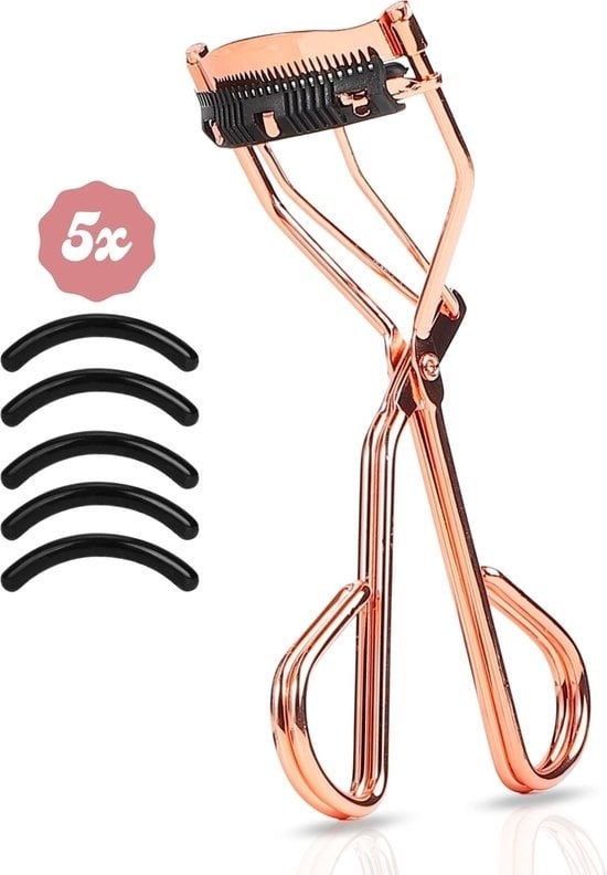 8719992764273 - Professionelle Wimpernzange mit 5 Silikonpads - Deluxe Modell - Wimpern - Schwung - Wimpernzangenpads - Rose Gold 8719992764273 - Professionelle Wimpernzange mit 5 Silikonpads - Deluxe Modell - Wimpern - Schwung - Wimpernzangenpads - Rose Gold