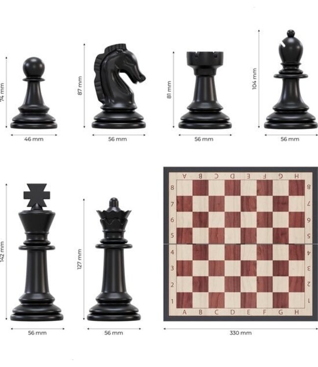 Personalisiertes Magnet-Schachspiel | 30cm Faltbares Brett | Mit Stauraum Für Figuren