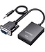 Garpex® VGA-zu-HDMI-Adapter - Universal mit 3,5-mm-AUX-Buchse und USB-Stromkabel - Analog-zu-Digital-Videokonverter - Stecker zu Buchse - 1080p Full HD - USB-Stromkabel enthalten