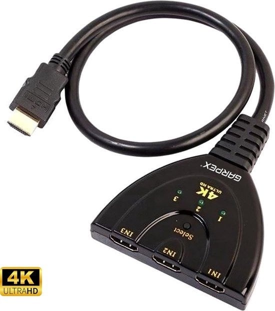 KAbel günstig Kaufen-Garpex® HDMI Umschalter - HDMI Splitter - HDMI Splitter 3 in 1 out - HDMI Kabel - 4K Ultra HD. Garpex® HDMI Umschalter - HDMI Splitter - HDMI Splitter 3 in 1 out - HDMI Kabel - 4K Ultra HD <![CDATA[Der HDMI-Switch von Garpex® ist eine Lösung, 