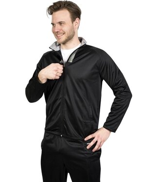 Merkloos Donnay Trainingsanzug, 2-teilig, schwarz/grau, Größe 2XL