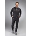 Donnay Trainingsanzug, 2-teilig, schwarz/grau, Größe 2XL