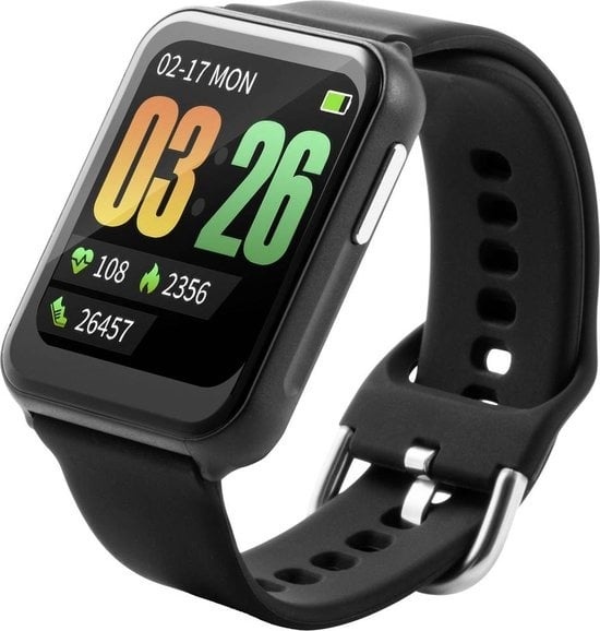 Sport HR günstig Kaufen-Technaxx Smartwatch Schwarz. Technaxx Smartwatch Schwarz <![CDATA[Technaxx Smartwatch Schwarz Smartwatch zur Überwachung Ihrer sportlichen Aktivitäten Zeigt Körpertemperatur, Herzfrequenz, Blutsauerstoff, Schritte, zurückgelegte Entfernungen, Kalorien