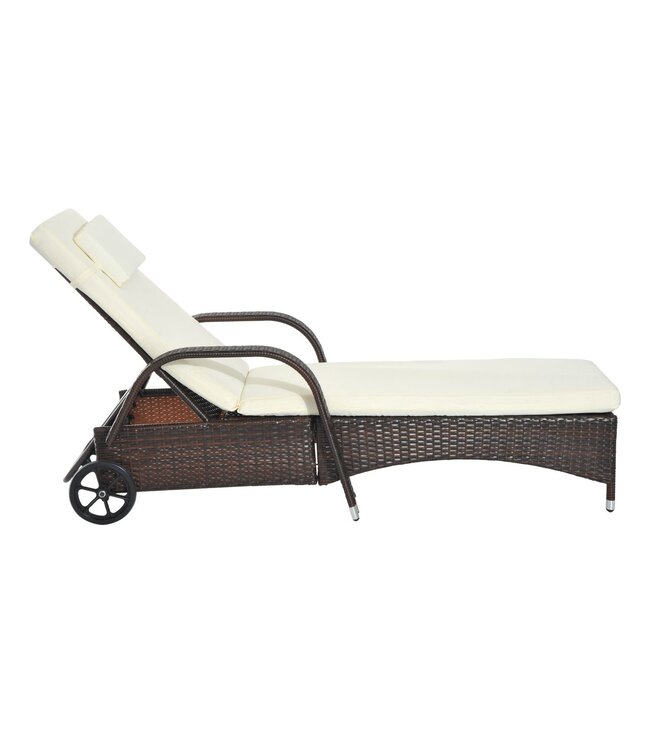 BWare Sunny Polyrotan Gartenstuhl Liegestuhl Rattan Liegestuhl