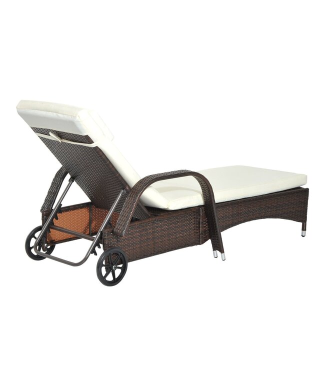 BWare Sunny Polyrotan Gartenstuhl Liegestuhl Rattan Liegestuhl